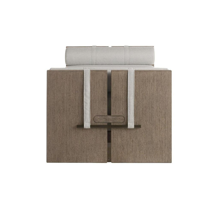 Wooden daybed on a white background