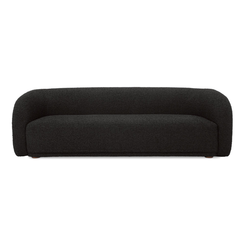 Black sofa on a white background