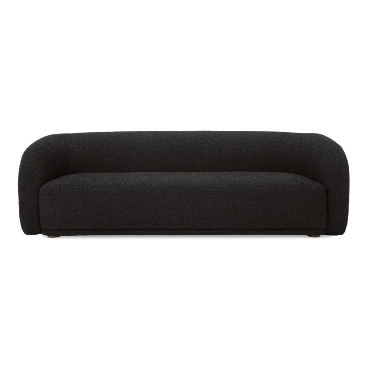 Black sofa on a white background