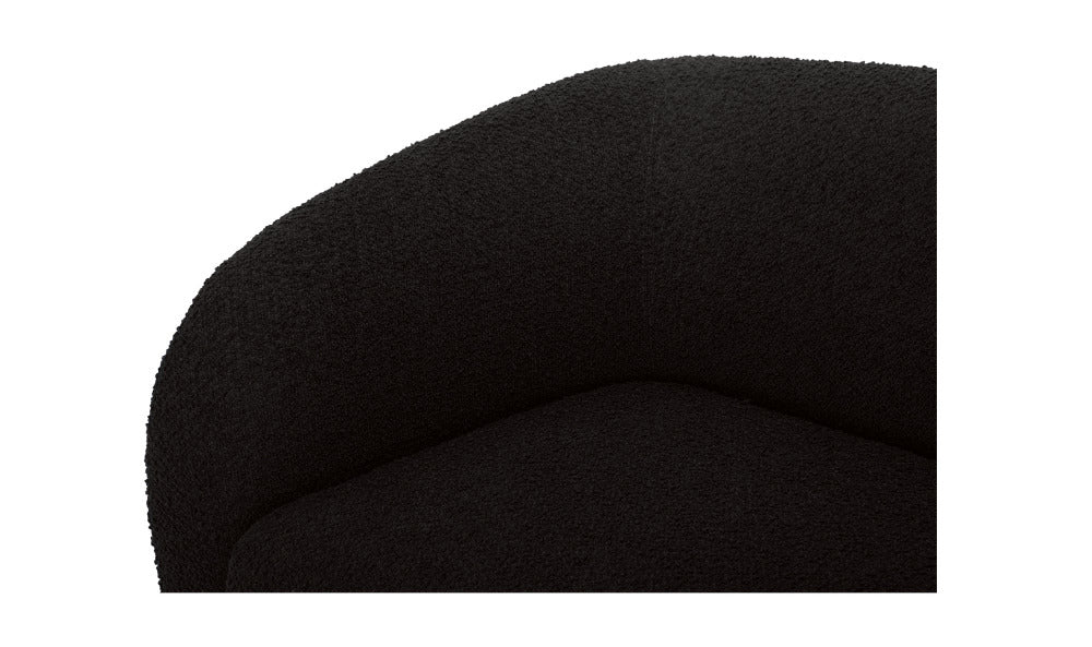 Black sofa on a white background