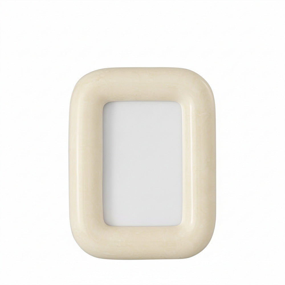 White rectangular photo frame on a white background