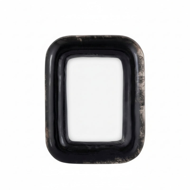Black rectangular photo frame on a white background