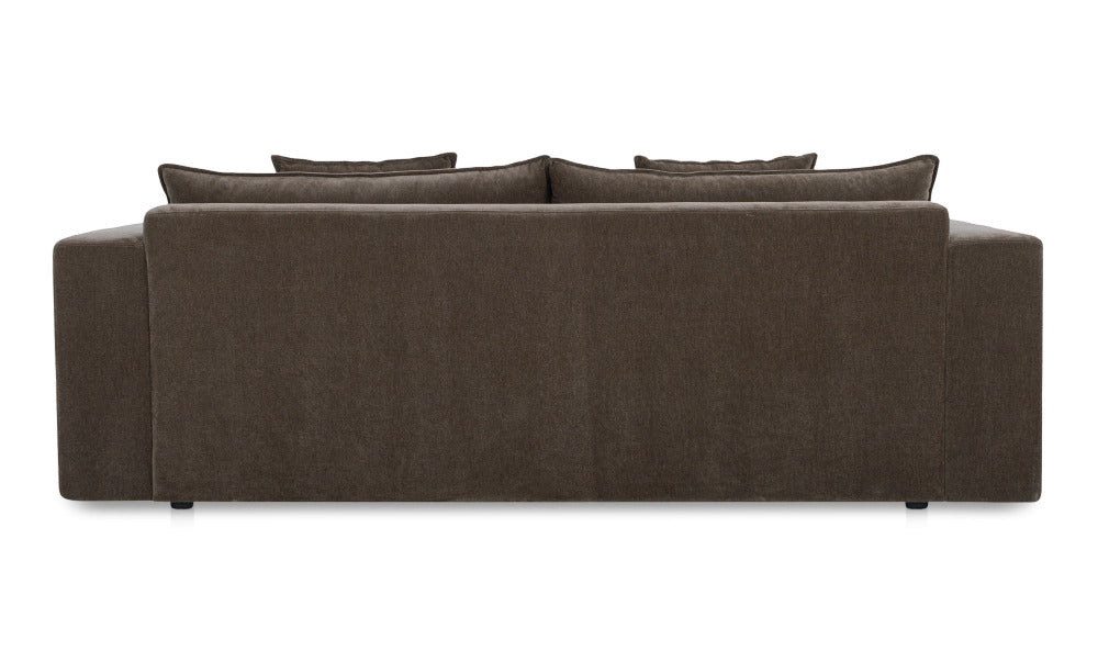 Brown sectional sofa on a white background