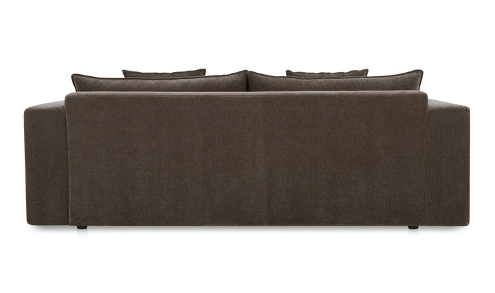 Brown sectional sofa on a white background