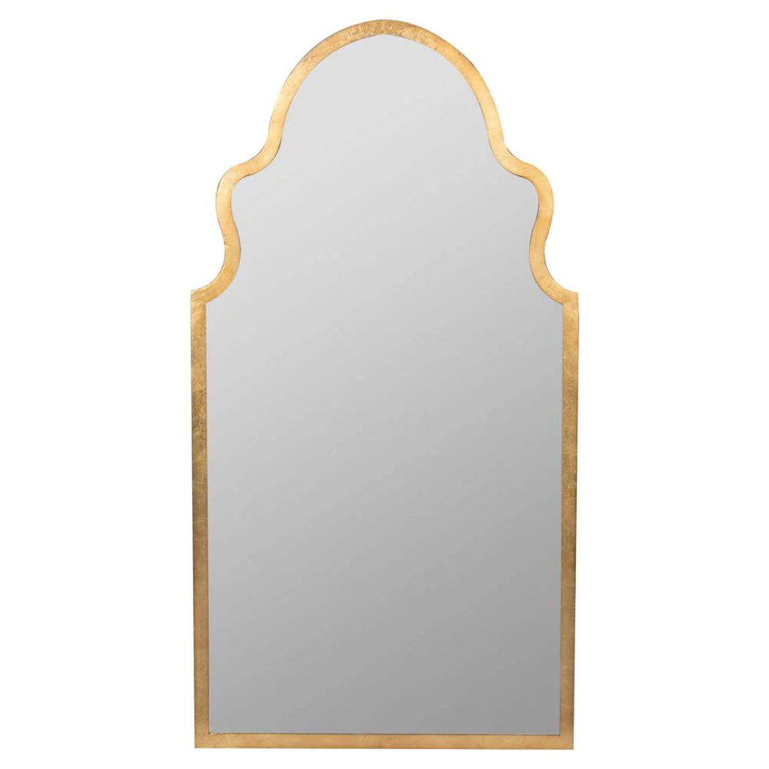 Gold arched wall mirror with elegant frame – Lincoln Mirror by Cooper Classics