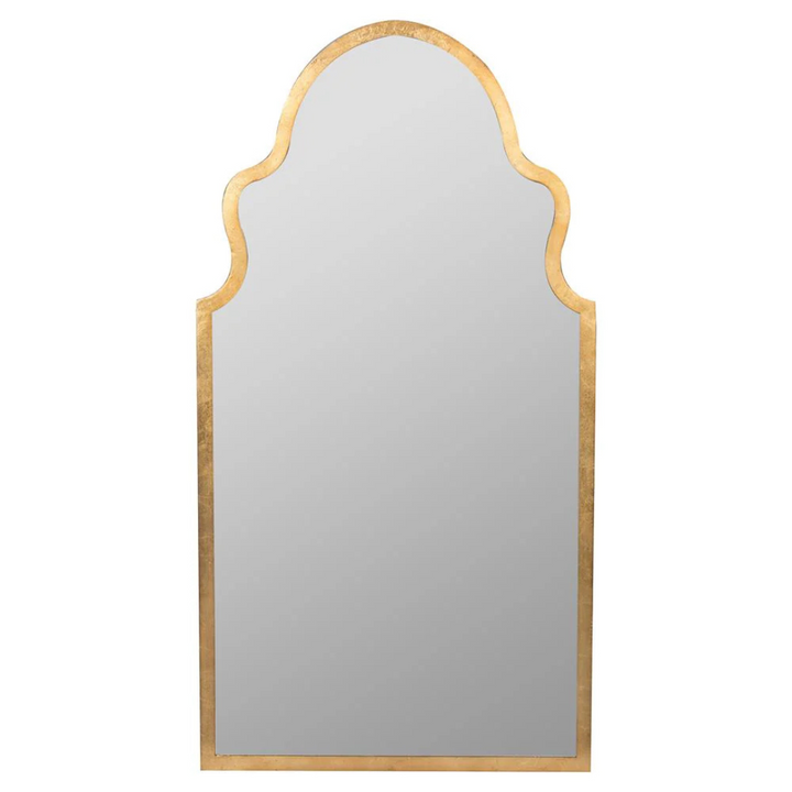Gold arched wall mirror with elegant frame – Lincoln Mirror by Cooper Classics