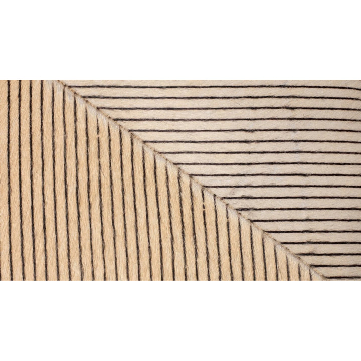 Large Pinstriped Ottoman