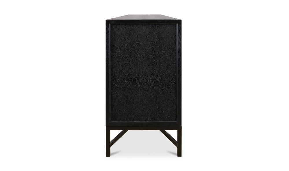 Black sideboard on a white background