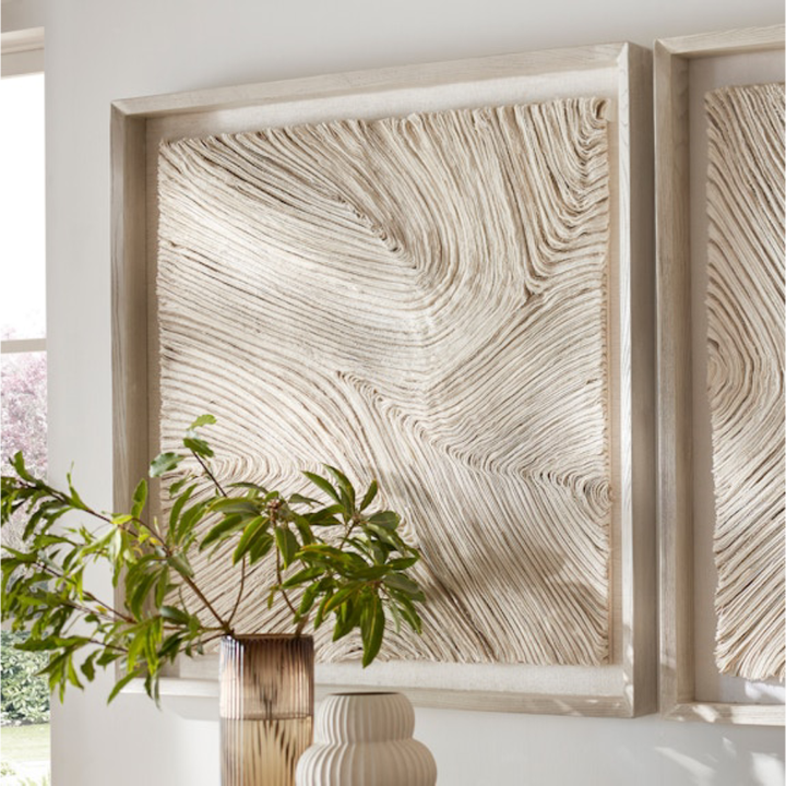 HARLOWE WALL DECOR SQUARE, WHITE