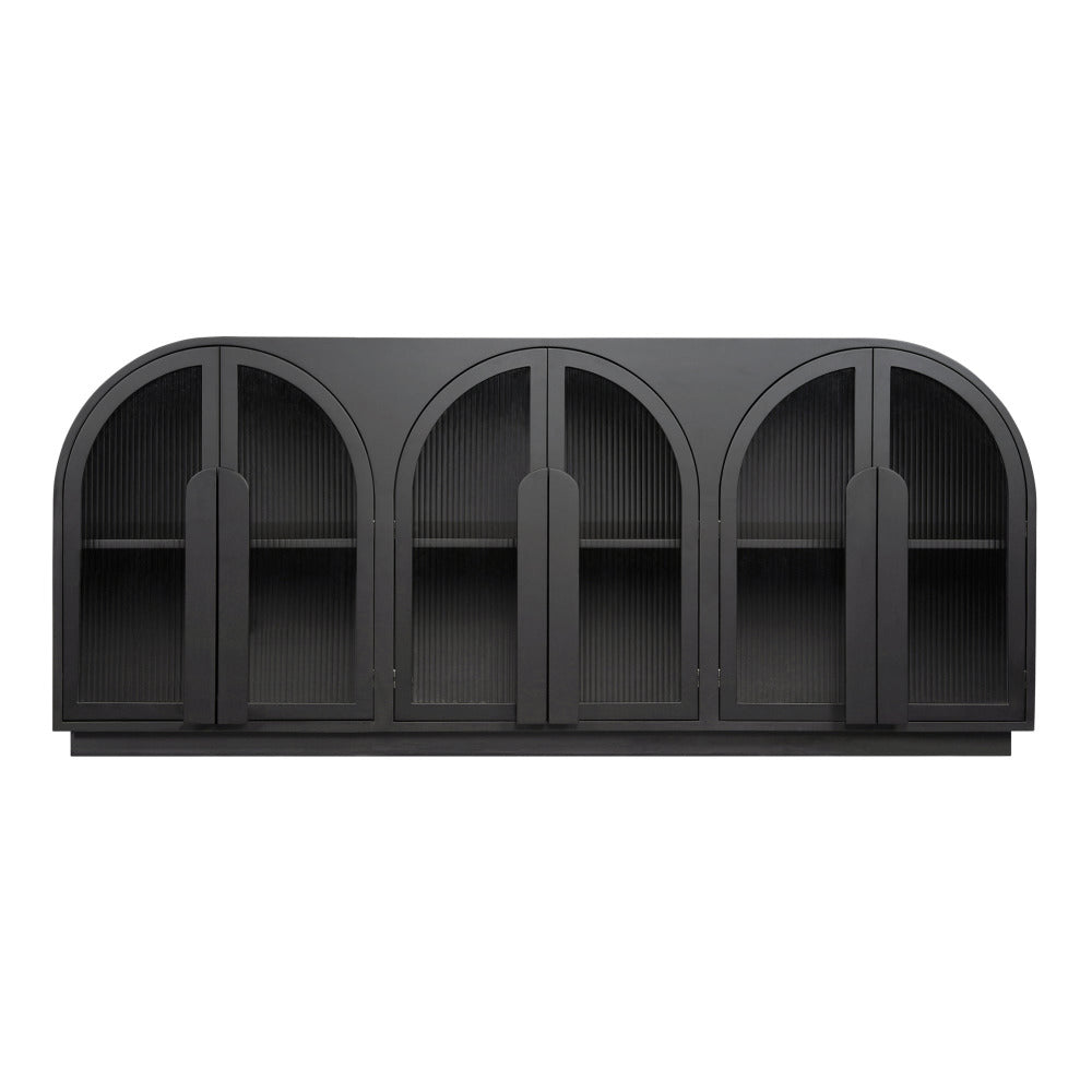 Black sideboard on a white background