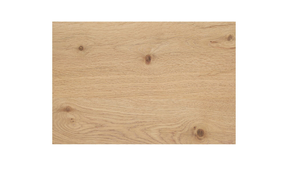 Wooden panel with a natural finish on a white background