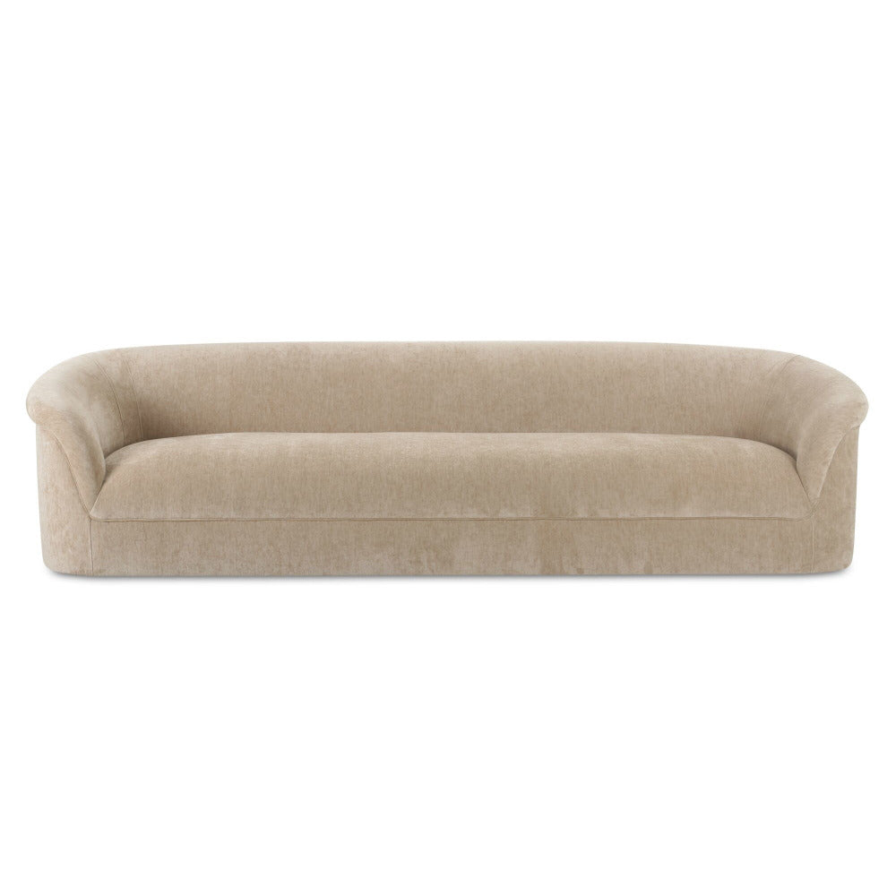 Beige sofa on a white background