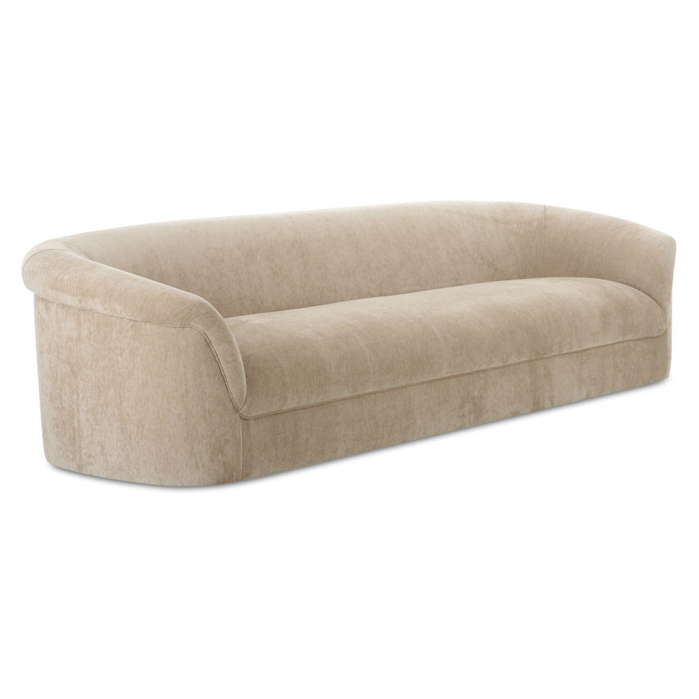 Beige sofa on a white background