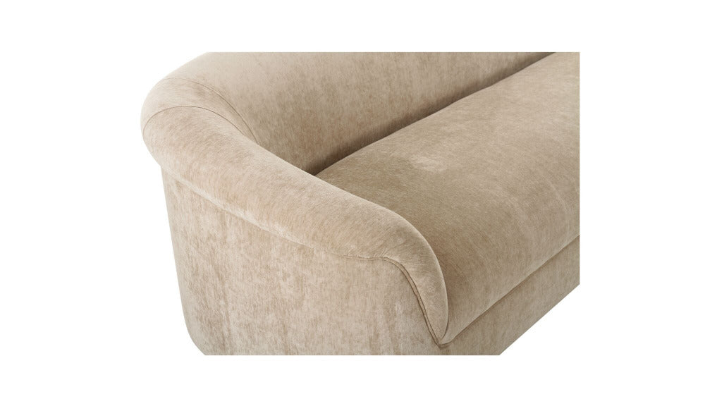 Beige sofa corner on a white background