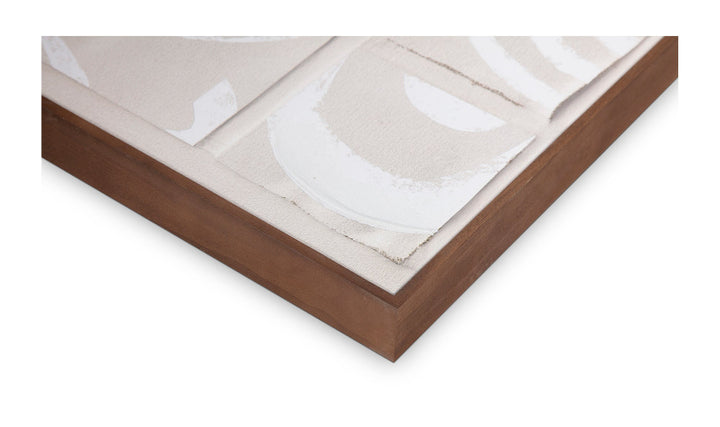 Framed print with abstract design on a white background