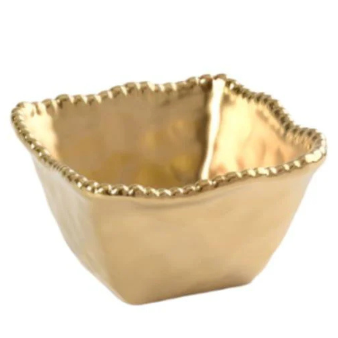 Pampa Bay Square Snack Bown in Giold