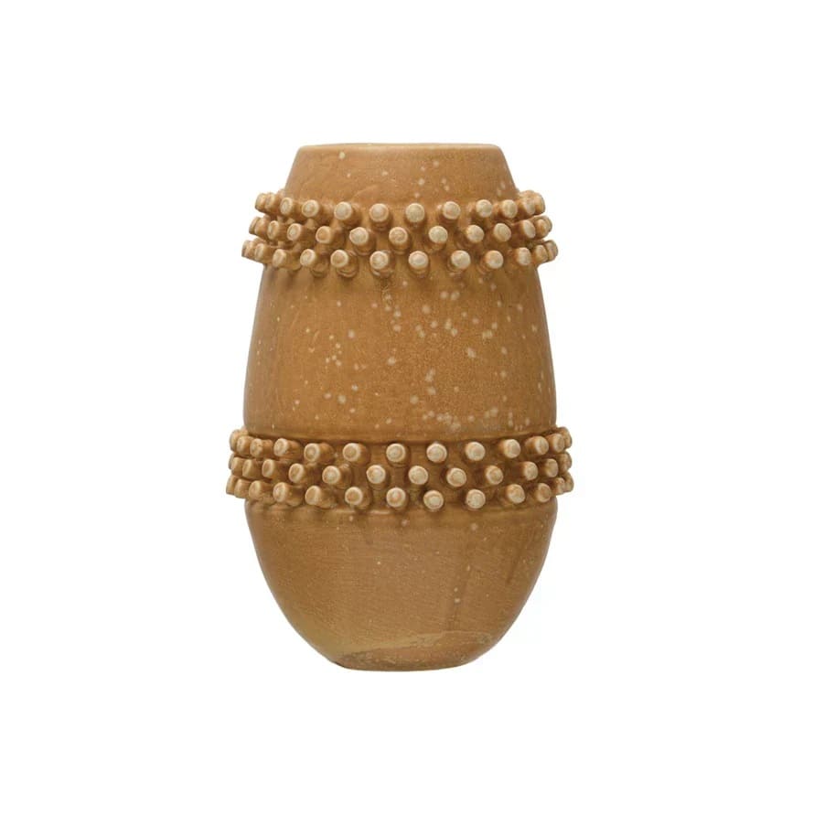 Tribeca Stoneware Vase with Raised Dots