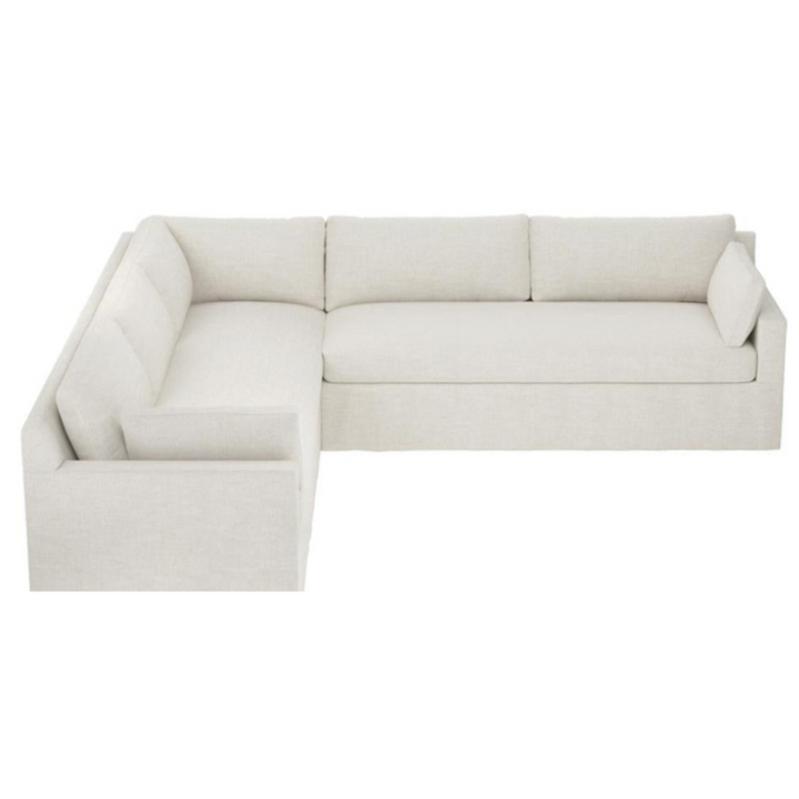 Weybridge Sea Salt Performance Slipcovered Corner Sectional - Right End - 123"