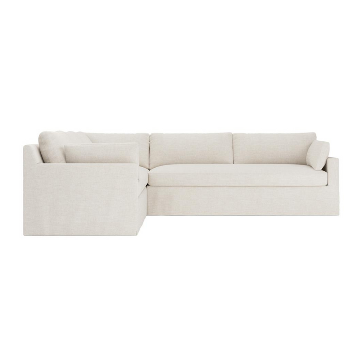 Weybridge Sea Salt Performance Slipcovered Corner Sectional - Right End - 123"