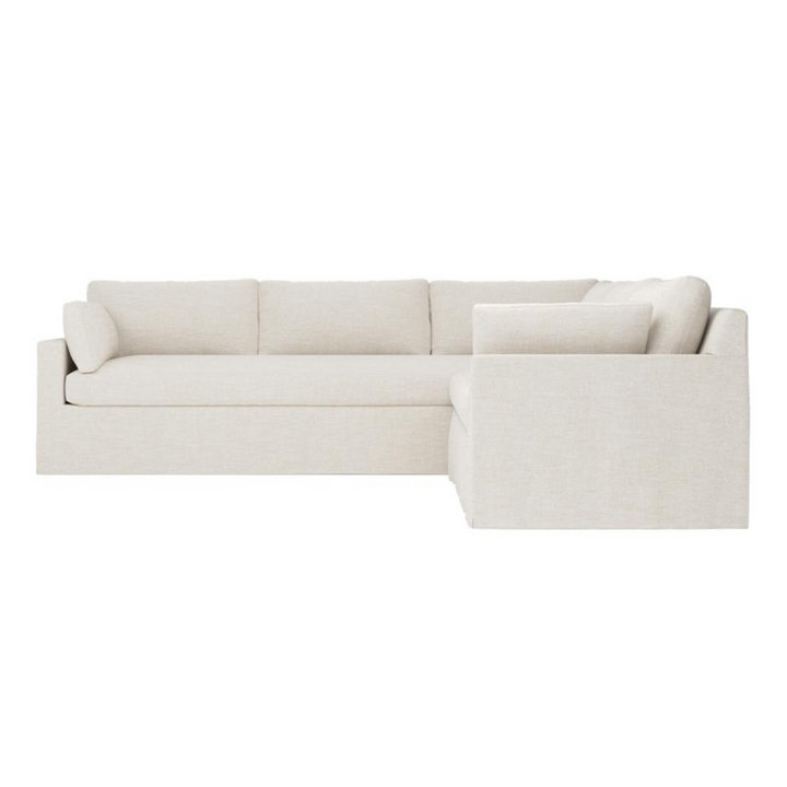 Weybridge Sea Salt Performance Slipcovered Corner Sectional - Right End - 123"