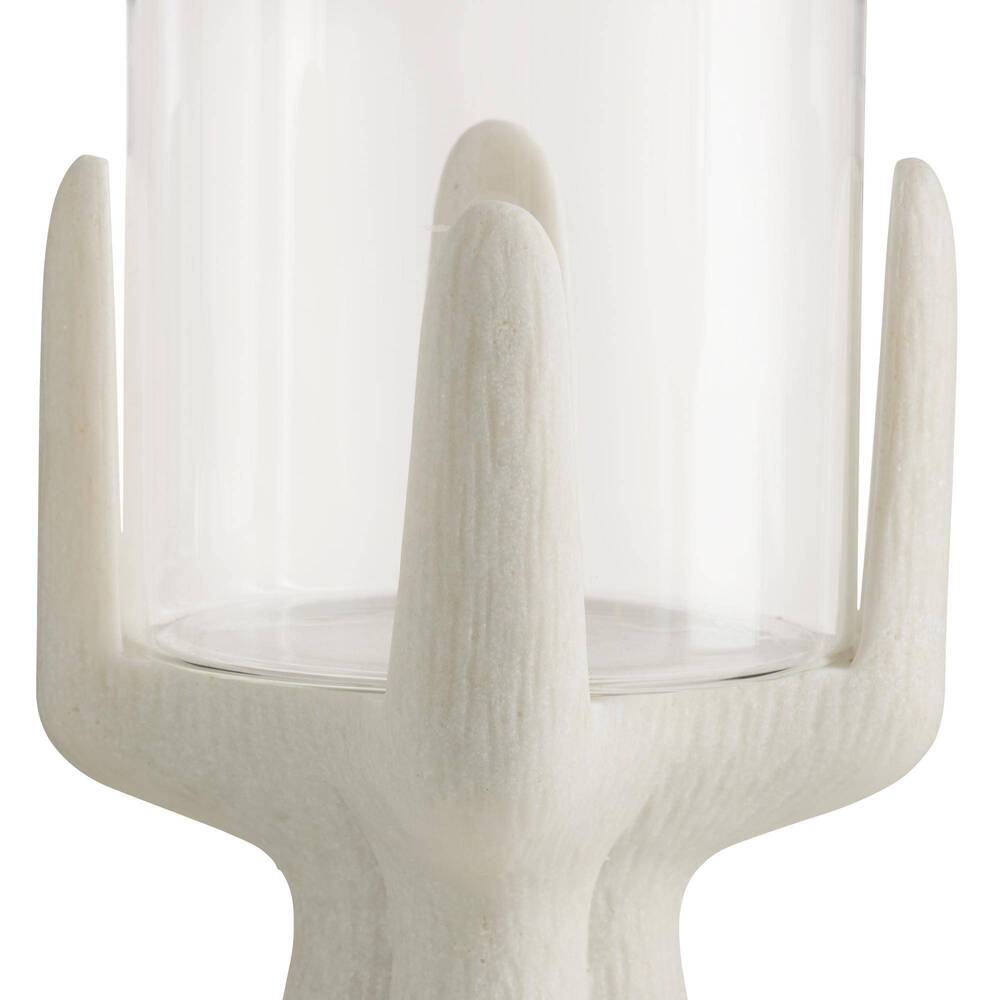 White textured vase with a ribbed surface on a white background
