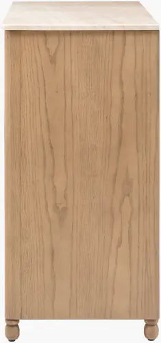Side profile of the Anneka Cabinet in lacquered ash