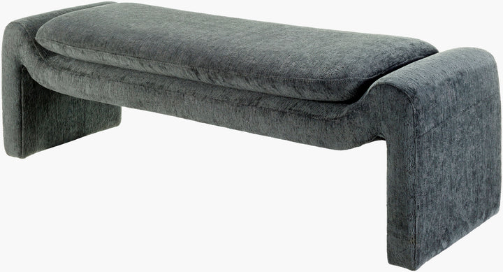 Cascadia Bench in deep teal chenille