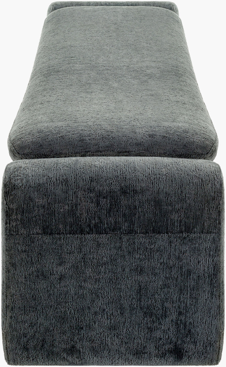 Cascadia Bench profile view showing attached cushion