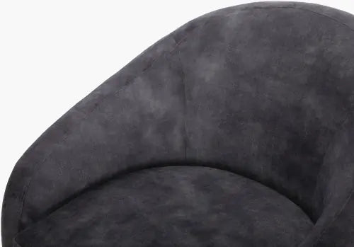 Close-up of the Hatch Accent Chair charcoal fabric cushion