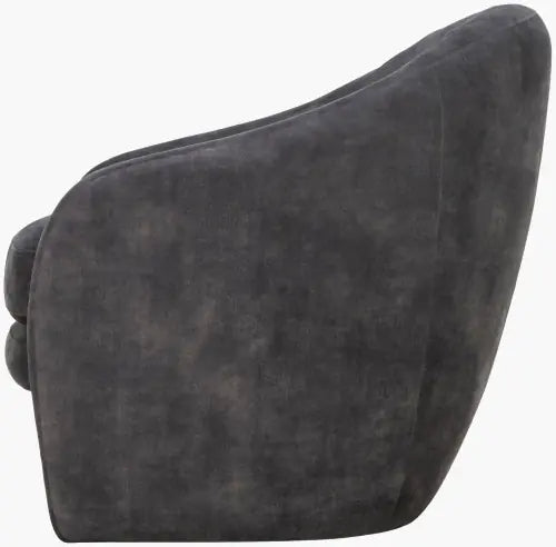 Side profile of the Hatch Accent Chair showing curved frame