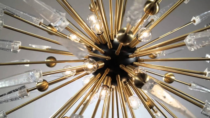 Sparta 12 Light 32" Wide Sputnik Chandelier - ARANZASU
