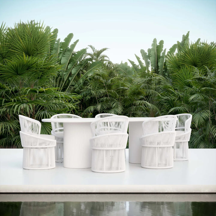 Palma | 96" Esstisch – Weiß