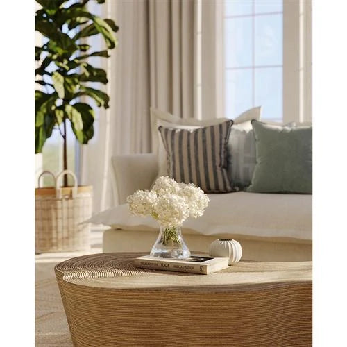 John-Richard Real Touch Hydrangeas French Concave Vase Faux Floral Arrangement