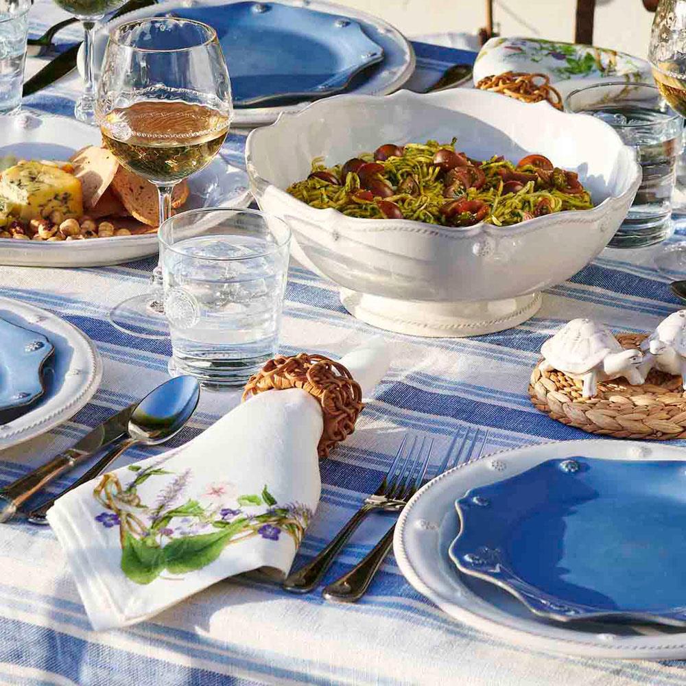 Juliska Meadow Walk French Country White Linen Napkin
