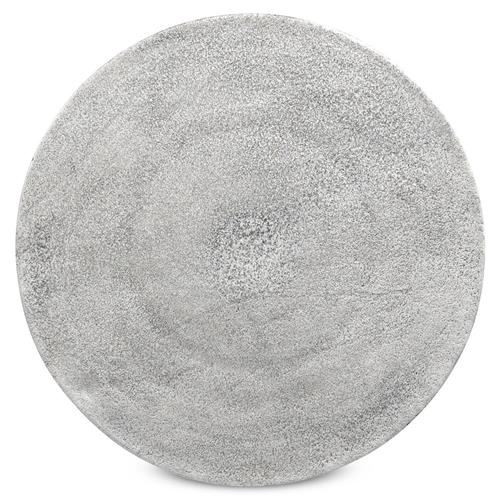 Sam Modern Classic Silver Aluminum Round Side End Table