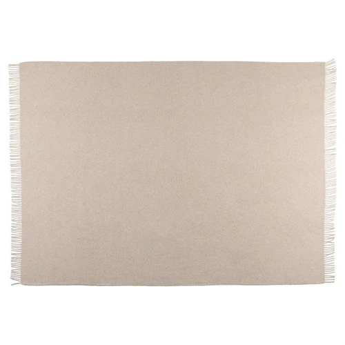﻿ Virdis Modern Classic Light Brown Wool Throw Blanket