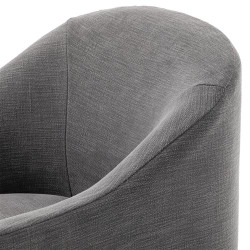 Desiree Modern French Charcoal Grey Slipcover Dining Arm Chair