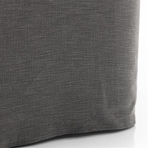 Desiree Modern French Charcoal Grey Slipcover Dining Arm Chair