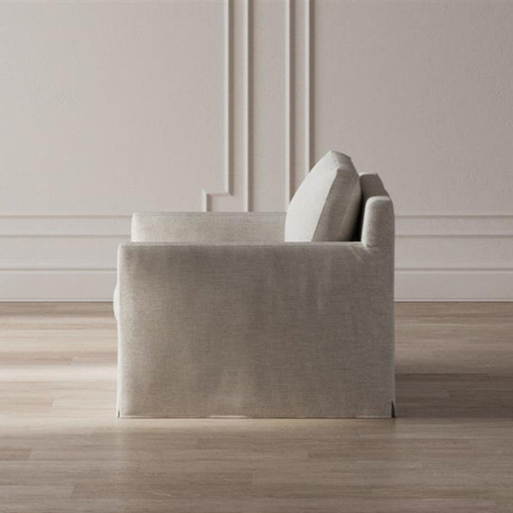 Weybridge Canvas Performance Slipcovered Swivel Chair