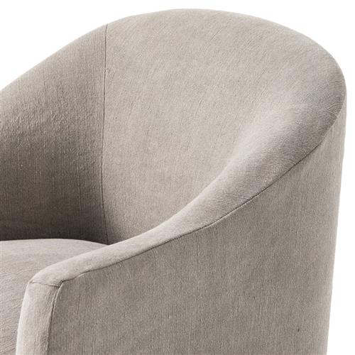 Desiree Modern French Country Beige Twill Slipcover Dining Arm Chair