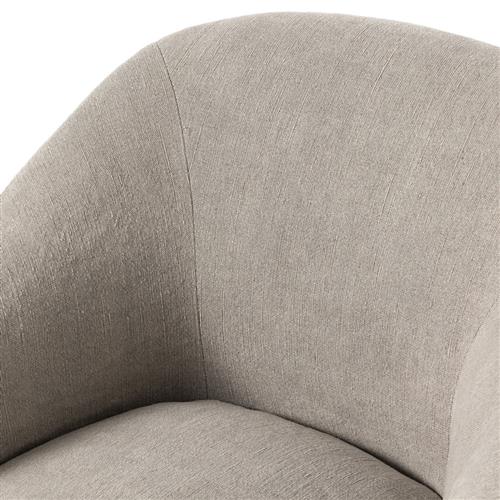Desiree Modern French Country Beige Twill Slipcover Dining Arm Chair