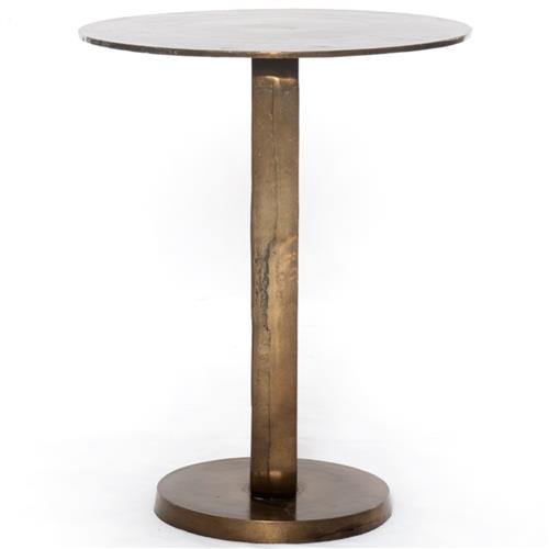 Sam Modern Classic Bronze Aluminum Round Side End Table