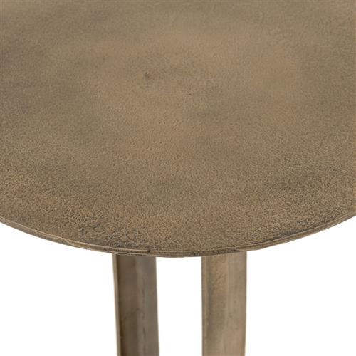 Sam Modern Classic Bronze Aluminum Round Side End Table
