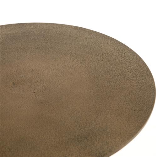 Sam Modern Classic Bronze Aluminum Round Side End Table