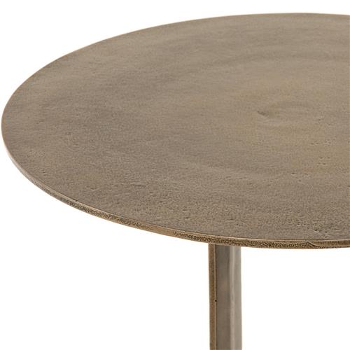 Sam Modern Classic Bronze Aluminum Round Side End Table