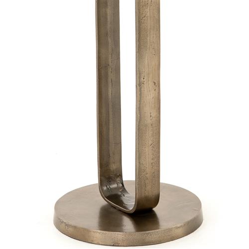 Sam Modern Classic Bronze Aluminum Round Side End Table