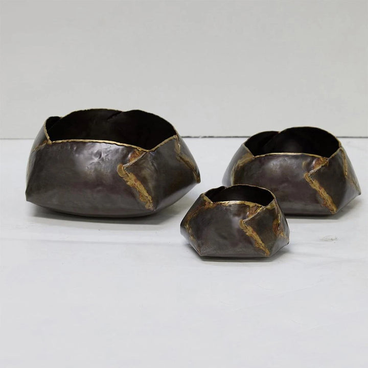 Xavier Antique Gunmetal Iron Decorative Bowl - Small