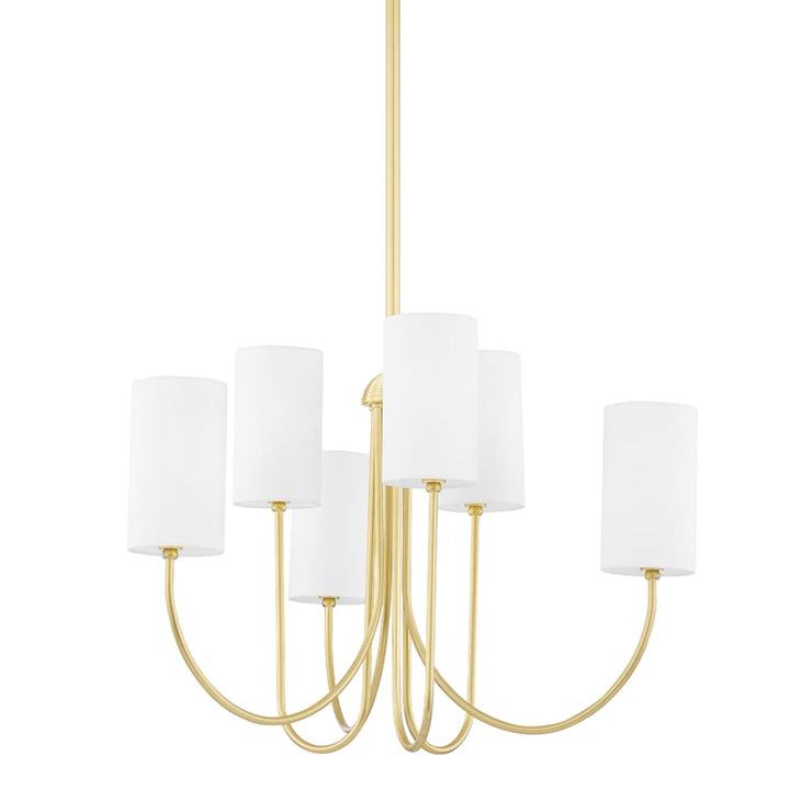 Hudson Valley Lighting Harlem 6 Light Pillar Candle Chandelier