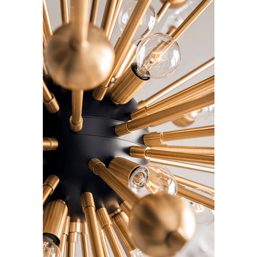 Sparta 12 Light 32" Wide Sputnik Chandelier - ARANZASU