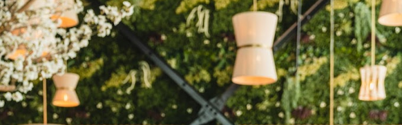 beauty products hanging for aesthetic look